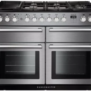 RANGEMASTER Nexus SE 110 Dual Fuel Range Cooker - Stainless Steel & Chrome