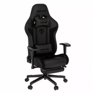 ANDASEAT Jungle II Footrest Edition Gaming Chair - Black