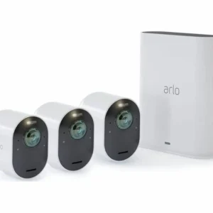 ARLO Ultra 2 4K Ultra HD WiFi Security Camera System - 3 Cameras  White