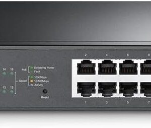 TP-LINK TL-SG1016PE Managed Network Switch - 16-port