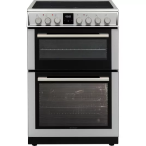 SHARP KF-66DDVDD04IM1K-EN 60 cm Electric Ceramic Cooker - Inox