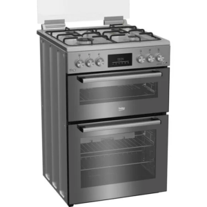 BEKO FDG6272TCSM 60 cm Gas Cooker - Silver Mirror