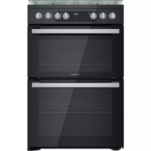 HOTPOINT Multiflow HDM67G9C2CSB 60 cm Dual Fuel Cooker - Black
