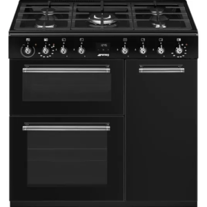 SMEG Concert CX93GMBL 90 cm Dual Fuel Range Cooker - Black