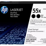 HP 55X Black Toner Cartridges - Twin Pack