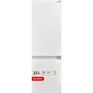 SHARP SJ-BE250M1XS-EN Integrated 70/30 Fridge Freezer - Sliding Hinge