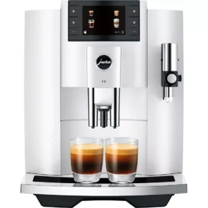 JURA E8 Smart Bean to Cup Coffee Machine - Piano White