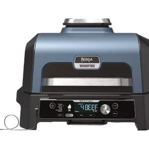 NINJA Woodfire Pro Connect XL OG901UK Outdoor Electric BBQ Grill & Smoker – Black & Blue