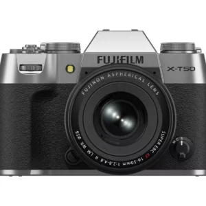 FUJIFILM X-T50 Mirrorless Camera with FUJINON XF 16-50 mm f/2.8-4.8 R LM WR Lens - Silver