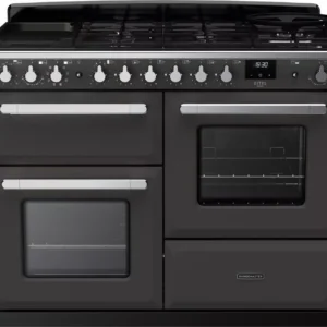 RANGEMASTER Estel Deluxe ESDLO110DFPSLT/CM1 110 cm Dual Fuel Range Cooker - Slate & Chrome