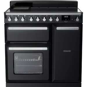 RANGEMASTER Estel Deluxe ESDL90EIPGBL/CM1 90 cm Electric Induction Range Cooker - Black & Chrome