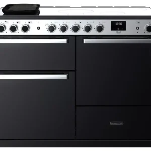 RANGEMASTER Edge Deluxe EDDL100EIGBLK/CM1 100 cm Electric Induction Range Cooker - Black & Chrome