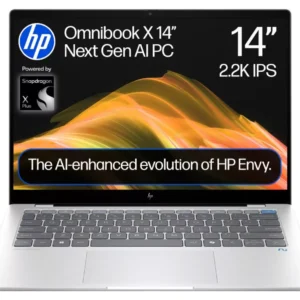 HP OmniBook X 14" Laptop, Copilot+ PC - Snapdragon X Plus, 512 GB SSD, Silver