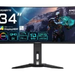 GIGABYTE MO34WQC Wide Quad HD 34" Curved OLED Gaming Monitor - Black