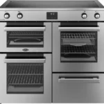 BELLING Cookcentre 100Ei Electric Induction Range Cooker - Stainless Steel & Chrome