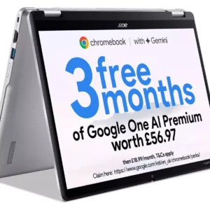 ACER Spin 314 14" 2 in 1 Chromebook - Intel® Core™ i3, 128 GB eMMC, Silver