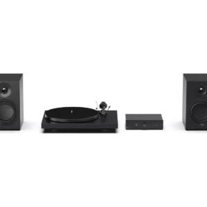 PRO-JECT Colourful Audio Belt Drive Turntable, Stereo Box and Speaker System - Satin Black