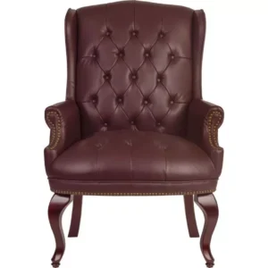 TEKNIK Chairman Guest Bonded Leather Executive Chair - Burgundy