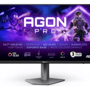AOC AGON PRO AG276QZD2 Quad HD 27" Quantum Dot OLED Gaming Monitor - Black