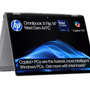 HP OmniBook X Flip 14" 2 in 1 Laptop, Copilot+ PC - Intel® Core™ Ultra 5, 512 GB SSD, Silver