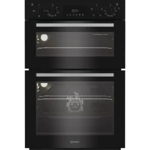 INDESIT DII 10D B Electric Built-in Double Oven - Black