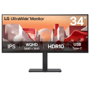 LG UltraWide 34BA75QE-B Quad HD 34" Curved IPS Monitor - Black