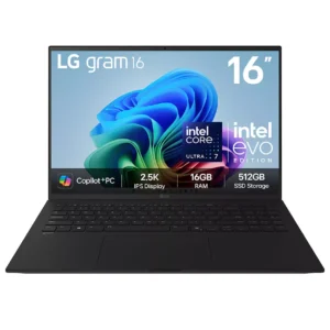 LG gram 16 16Z90TL-G.AU75A1 16" Laptop, Copilot+ PC - Intel® Core™ Ultra 7, 512 GB SSD, Black