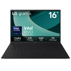 LG gram 16 16Z90T-G.AA78A1 16" Laptop, Copilot - Intel® Core™ Ultra 7, 1 TB SSD, Black