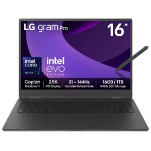 LG gram Pro 16T90TP-G.AA78A1 16" 2 in 1 Laptop - Intel® Core™ Ultra 7, 1 TB SSD, Black