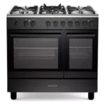 KENWOOD CK601G 90 cm Gas Range Cooker – Matt Black & Chrome