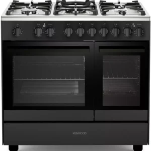 KENWOOD CK600DF 90 cm Dual Fuel Range Cooker – Matt Black & Chrome