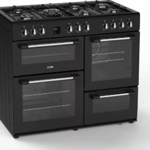 LOGIK LRC100B21 100 cm Dual Fuel Range Cooker - Black