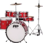 PP DRUMS PP200RD 5 Piece Junior Drum Kit - Red