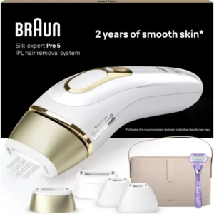 BRAUN Silk-expert Pro 5 PL5347 IPL Hair Removal System - White & Gold