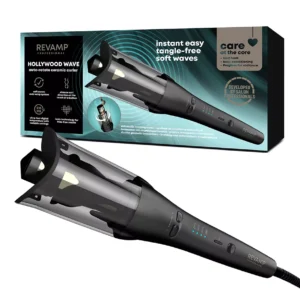 REVAMP Progloss Hollywood Wave  Curl & Advanced Shine Automatic Hair Curler - Black
