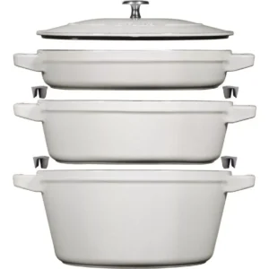 STAUB 40508-388-0 3-piece Cookware Set - White Truffle