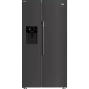 BEKO ASP342VPZ American-Style Fridge Freezer - Black Steel