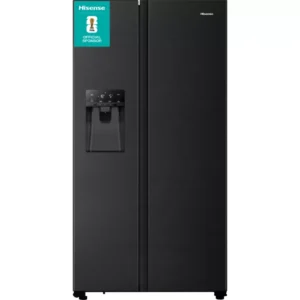 HISENSE RS694N4TFE American-Style Fridge Freezer - Black Stainless Steel