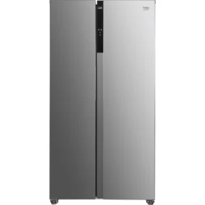 BEKO Frost Free ASL1532PX American-Style Fridge Freezer - Brushed Steel