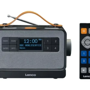 LENCO Senior PDR-065 Portable DAB+ FM Smart Bluetooth Clock Radio - Black