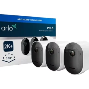 ARLO Pro 5 2K 1520p WiFi Security Camera System - 2 Cameras  White
