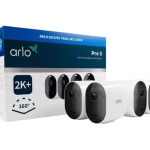 ARLO Pro 5 2K 1520p WiFi Security Camera System - 4 Cameras  White