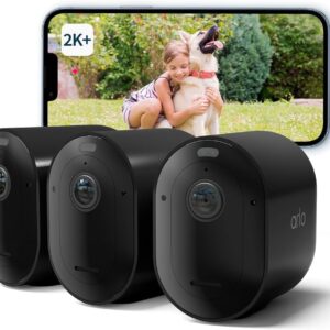 ARLO Pro 5 2K 1520p WiFi Security Camera System - 3 Cameras  Black