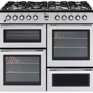 FLAVEL MLN10FRS Dual Fuel Range Cooker - Silver & Chrome