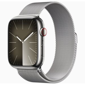 APPLE Watch Series 9 Cellular - 41 mm Silver Stainless Steel Case with Silver Milanese Loop