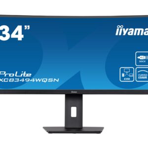 IIYAMA ProLite XCB3494WQSN-B5 Wide Quad HD 34" VA LCD Curved Monitor - Black
