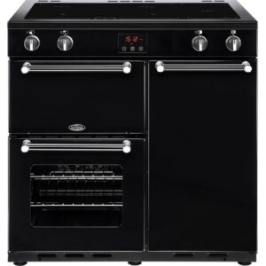 BELLING Kensington 90 cm Electric Induction Range Cooker - Black & Chrome