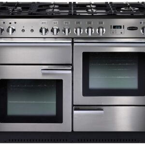 RANGEMASTER Professional+ 110 Dual Fuel Range Cooker - Stainless Steel & Chrome