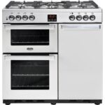 BELLING Gourmet 90DFT 90 cm Dual Fuel Range Cooker - Stainless Steel