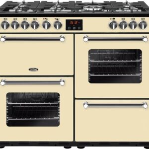 BELLING Kensington 100DFT Dual Fuel Range Cooker - Cream & Chrome